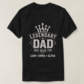 Vintage Legendary Dad Typography Design T-Shirt