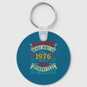 Vintage Legends Born In 1976 Graphic For 50th Birt Key Ring