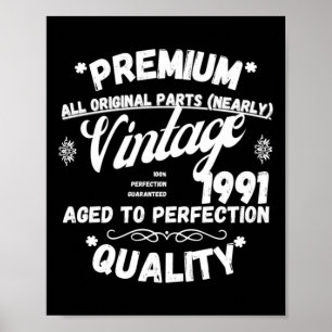 Vintage Legends Born In 1991 Performance Poster