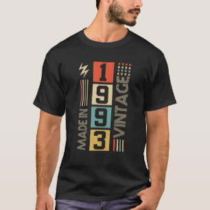Vintage Legends Born Made In 1993 27th Birthday Re T-Shirt
