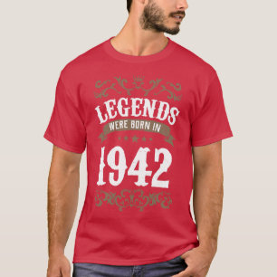 Vintage Legends Were Born In 1942 Birthday T-Shirt