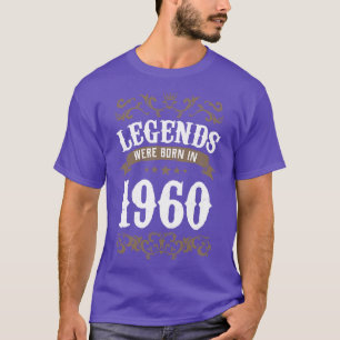 Vintage Legends Were Born In 1960 Birthday T-Shirt