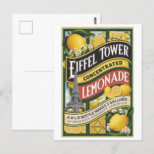 Vintage Lemon Botanical Fruit Postcard