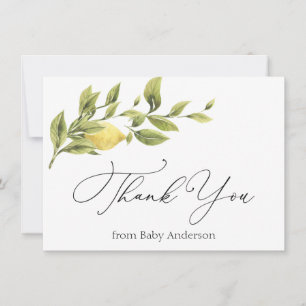 Vintage Lemon Bridal Shower Thank You Note Card