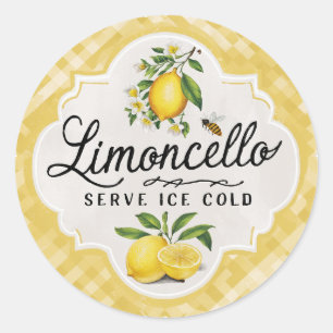 Vintage Lemon Classic Round Sticker