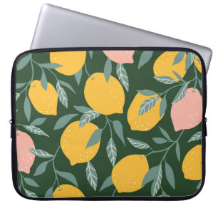 Vintage Lemon Fruit Seamless Pattern Laptop Sleeve