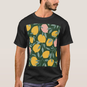 Vintage Lemon Fruit Seamless Pattern T-Shirt