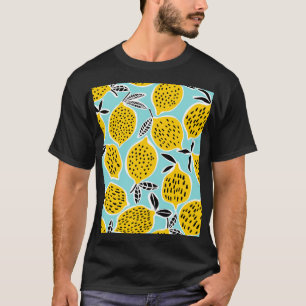 Vintage Lemon: Hand-Drawn Seamless Pattern T-Shirt