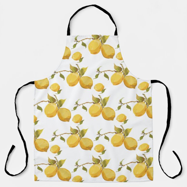 Vintage lemon pattern apron (Front)