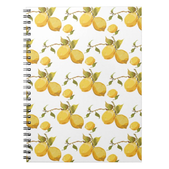 Vintage lemon pattern notebook (Front)