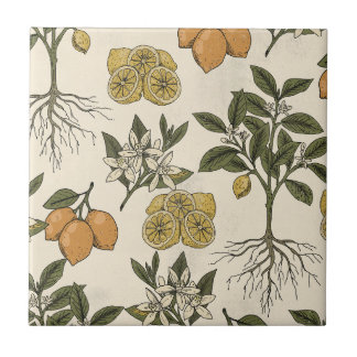 Vintage Lemon Pattern Tile