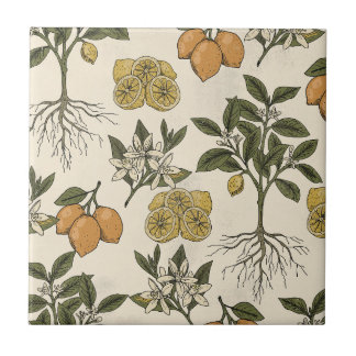Vintage Lemon Pattern Tile