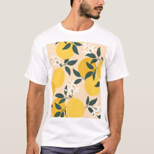 Vintage Lemon: Seamless Fruit Texture. T-Shirt