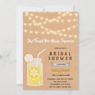 Vintage lemonade mason jar party invitation