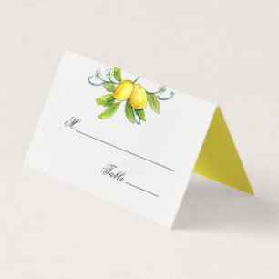 Vintage Lemons wedding place card
