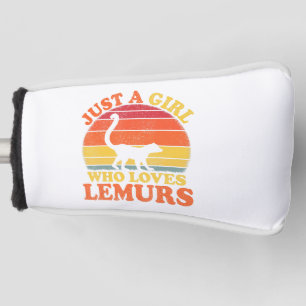 Vintage Lemur Lover Just A Girl Who Loves Lemurs.p Golf Head Cover