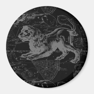 Vintage Leo Constellation MapHevelius 1690 Magnet