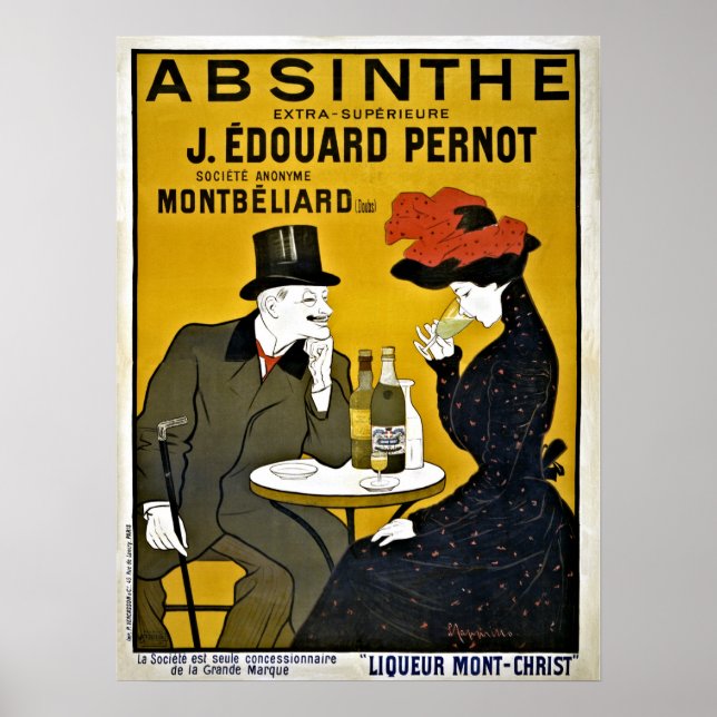 Vintage Leonetto Cappiello Absinthe ad Poster (Front)