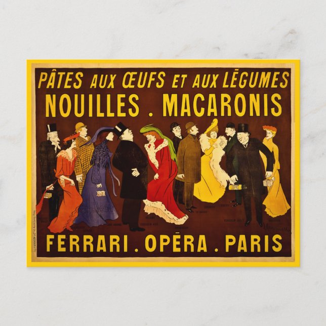 Vintage Leonetto Cappiello pasta and noodles ad Postcard (Front)