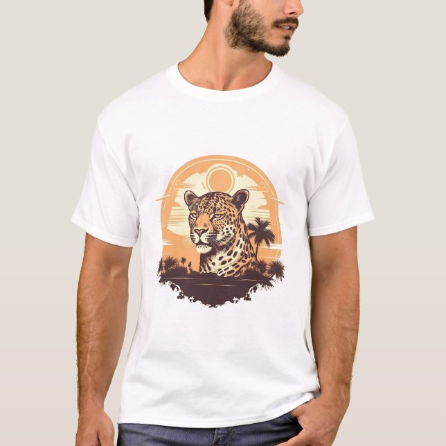 Vintage Leopard at Sunset T-shirt (Front)