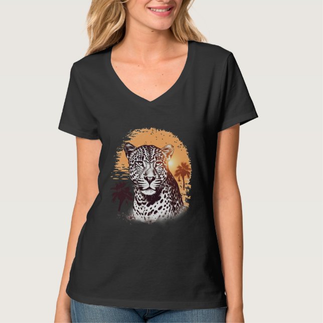 Vintage Leopard at Sunset T-shirt (Front)