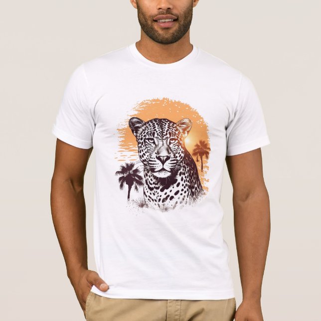 Vintage Leopard at Sunset T-shirt (Front)