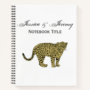 Vintage Leopard Cheetah Spotted Cat Drawing Notebook