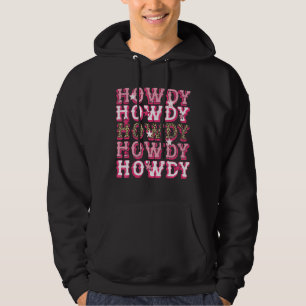 Vintage Leopard Howdy Rodeo Western Country Southe Hoodie