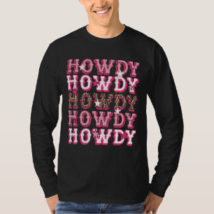 Vintage Leopard Howdy Rodeo Western Country Southe T-Shirt