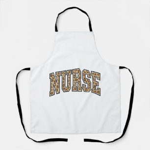 Vintage Leopard Nurse Varsity Shirt Design_1 Apron
