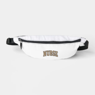 Vintage Leopard Nurse Varsity Shirt Design_1 Bum Bags