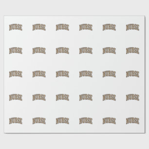 Vintage Leopard Nurse Varsity Shirt Design_1 Wrapping Paper