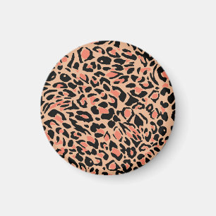 Vintage Leopard Pattern Design Magnet