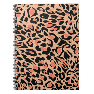 Vintage Leopard Pattern Design Notebook