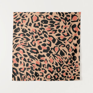 Vintage Leopard Pattern Design Tapestry