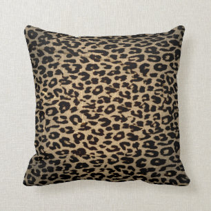 Vintage Leopard Print Skin Fur Cushion