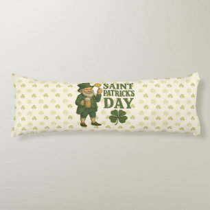 Vintage, leprechaun Saint Patrick's Day Body Cushion