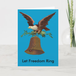 Vintage Let Freedom Ring Card