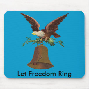 Vintage Let Freedom Ring Mouse Mat