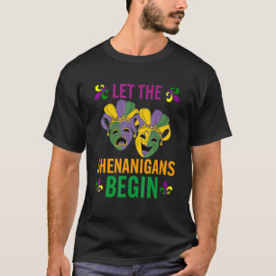 Vintage Let The Shenanigans Begin Mardi Gras, Kids T-Shirt