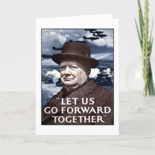 Vintage Let Us Go Forward Together Poster Card