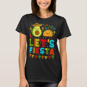 Vintage let's fiesta avocado and tacos cinco de T-Shirt