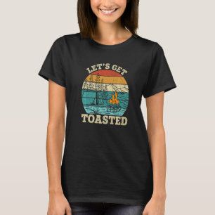 Vintage Let's Get Toasted Camping   Campfire Campe T-Shirt