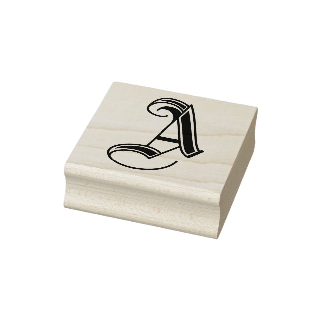 Vintage letter a rubber stamp (Stamp)