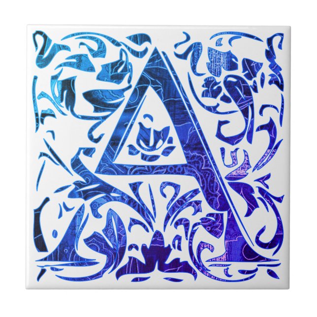 Vintage Letter A Tile (Front)