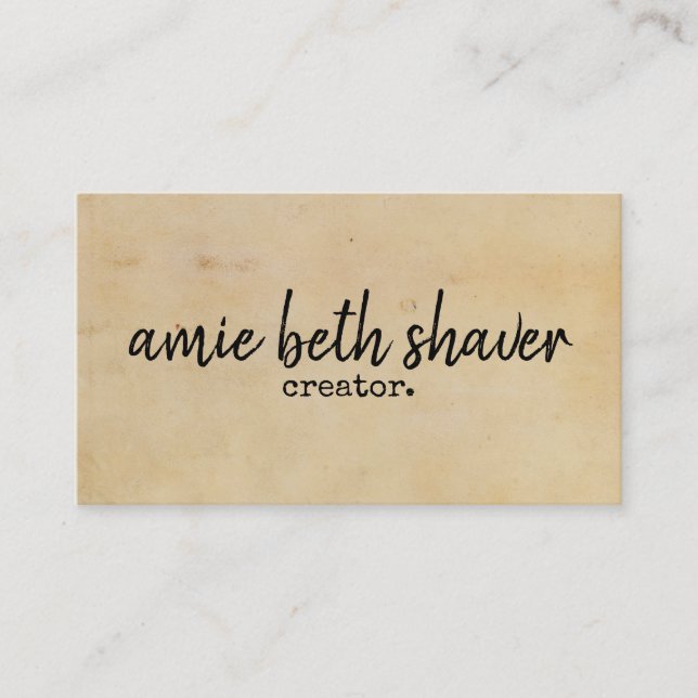 vintage letter business card (Front)