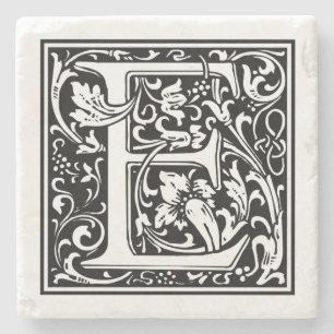 Vintage Letter "E" Stone Coaster