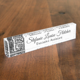 Vintage Letter "F" Nameplate