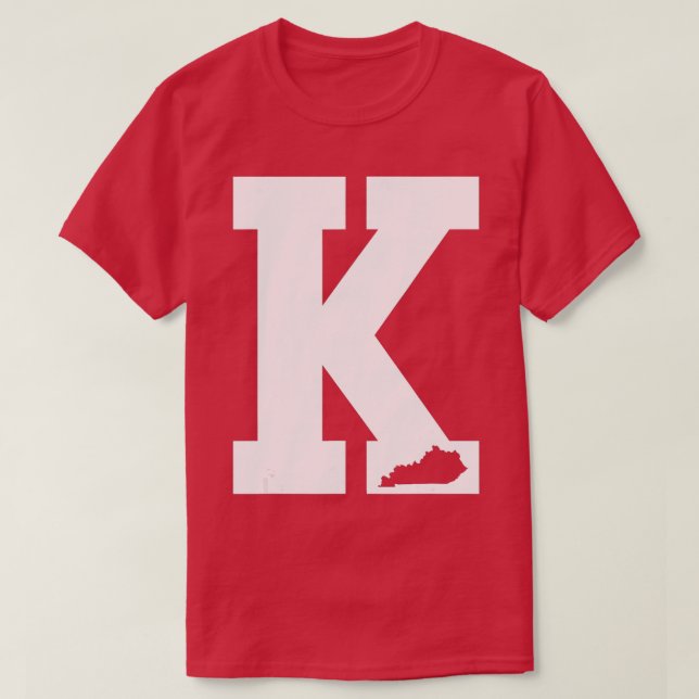 Vintage Letter K Kentucky Blue  T-Shirt (Design Front)