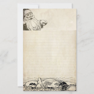 Vintage Letter To Santa Paper Sheet